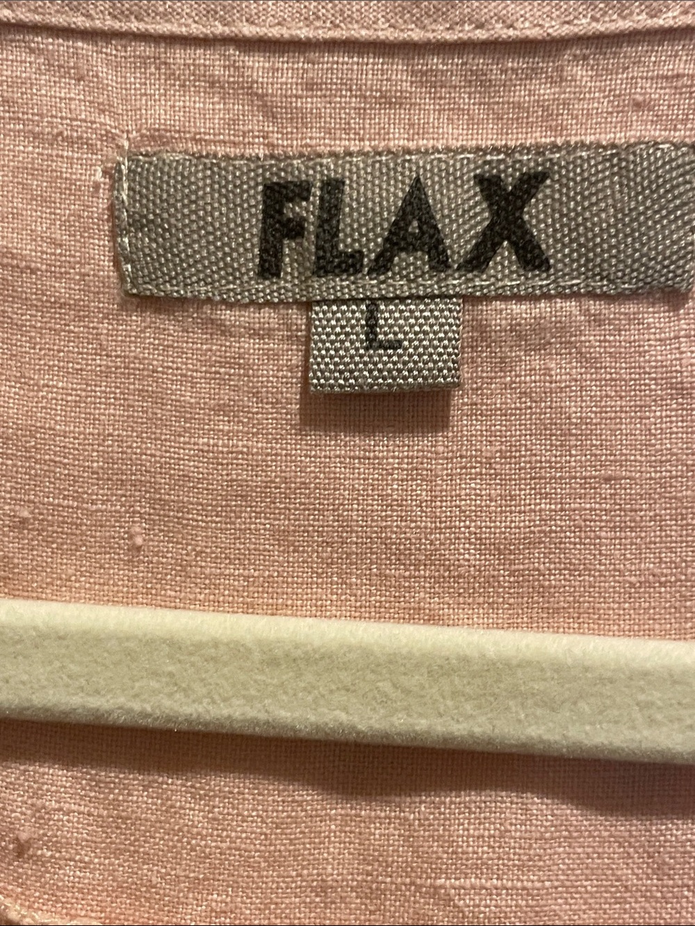 Flax Sleeveless Linen Tunic in Soft Pink Large - Picture 2 of 5